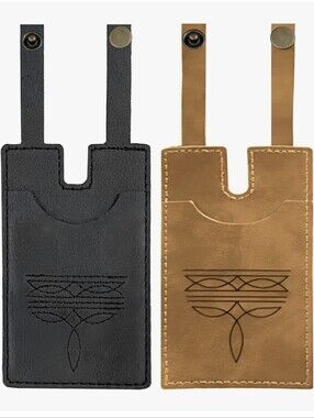 Western Boot Wallets - Black & Tan